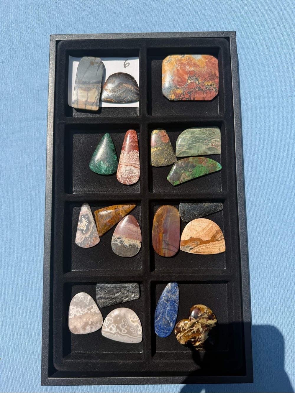 Cabochons. Assorted shapes  Gemstone Collection - Multicolor Agates and Jaspers - Picture 7 of 16